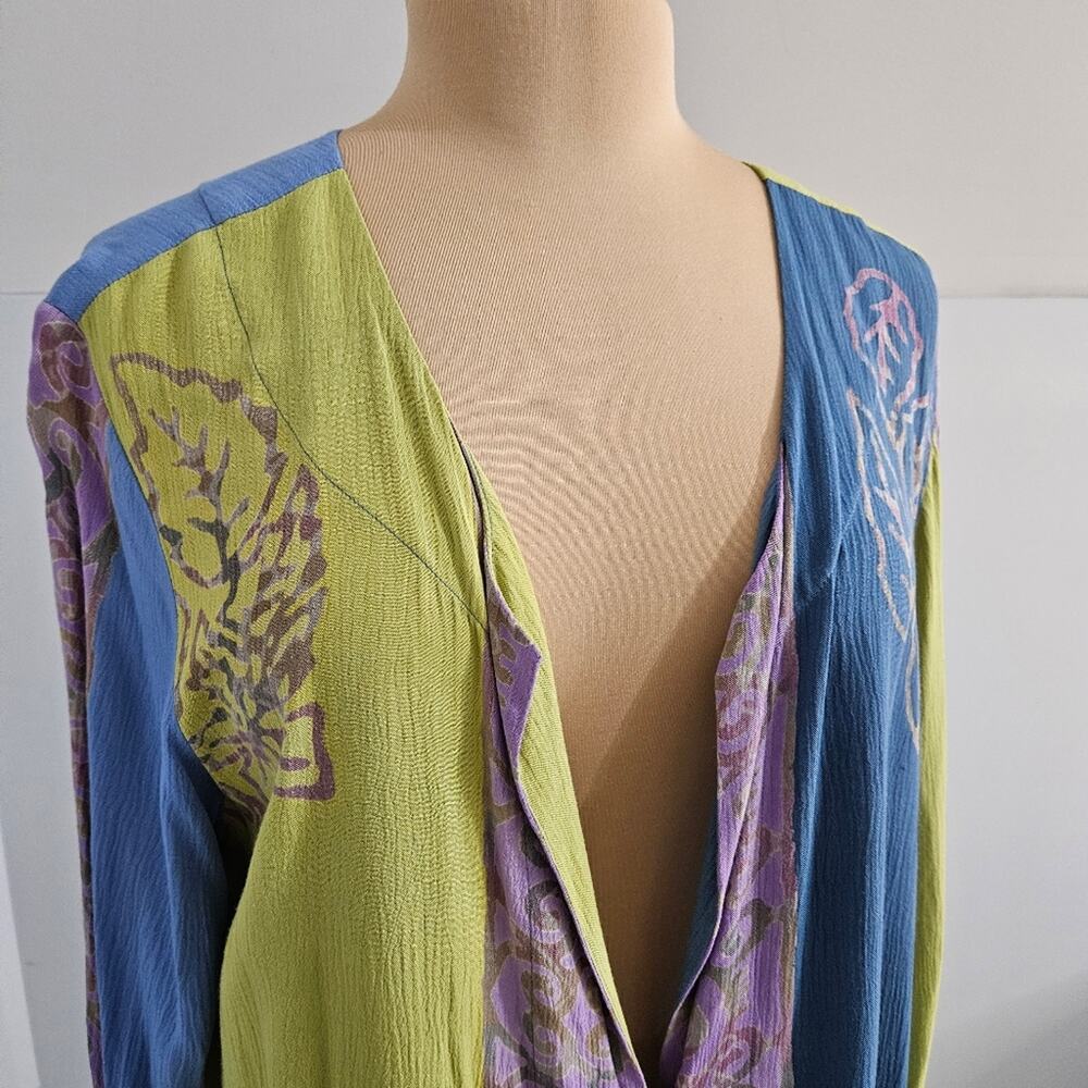 Soft Surroundings Cardigan Womens Large Kimono Colorful Boho Gypsy Hippie Cardi - Picture 6 of 15